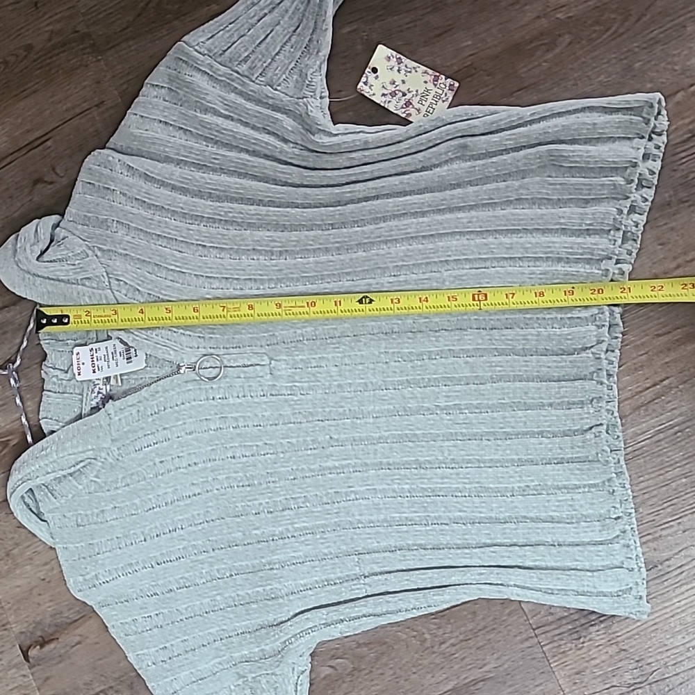 PINK REPUBLIC BRAND JUNIOR WOMEN'S SWEATER MINT GREEN SIZE SMALL - Picture 11 of 14